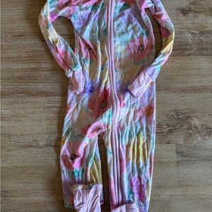 Little Sleepies Floral Tie-Dye Zippy